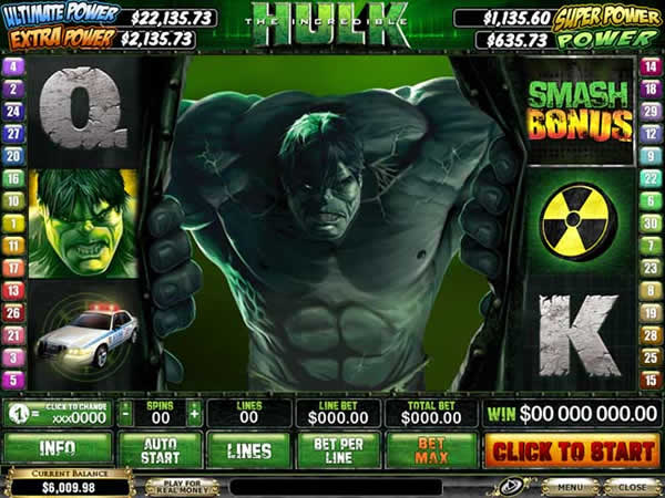 Playing hulk slots